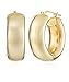14k Yellow Gold Round Hoop Earrings