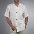 Sandals Cay Men's Tonal Pineapple Silk Camp Shirt