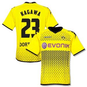 11-12 Borussia Dortmund Home Jersey + Kagawa 23 (Fan Style Name + Number)