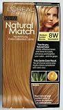 L'Oreal Natural Match No-Ammonia Color-Calibrated Creme Hair Color, Medium Golden Blonde 8W Warmer 1