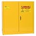 Eagle 1976 Safety Cabinet for Flammable Liquids, 2 Door Manual Close, 24 gallon, 44"Height, 43"Width, 12"Depth, Steel, Yellow