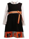Rare Editions Toddler Girls 2pc Halloween Pumpkin Corduroy Jumper Dress Set