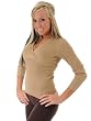 SALE Gold Metallic V Neck Sweater NYC Designer XS
