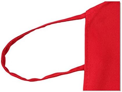 Red New Concise Pure Color Plain Apron Pocket Jacket for Chef Butcher Kitchen Cook