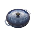 Enamel Coated Cast Iron 3-qt. Covered Casserole- Blue