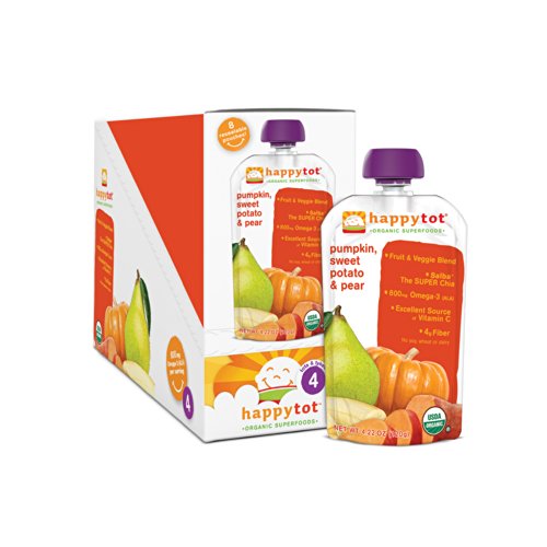 Happy Tot Organic Toddler Food, Pumpkin Sweet Potato & Pear, 4.22 Ounce (Pack of 16)