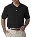 Men's 7 oz Hanes STEDMAN Cotton Pique Polo, Black, Medium