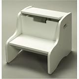 Gift Mark Childrens Two Step Stool with Storage, White Image