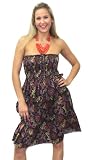 Hot & Sexy Allover Print Cotton Halter Tube Dress Backless Sundress Boob Tunic XMas Christmas Gift