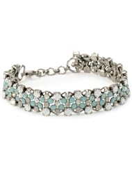 Sorrelli "Aegean Sea" Rhinestone Chain,Pacific Opal, Light Grey Opal Bracelet
