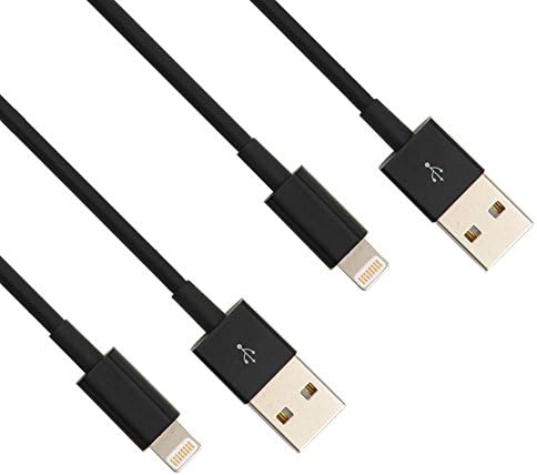 Noovalink(TM)10 Feet 2PCS Extra Long Extened 3M 8 Pin to USB Sync and Charging Cable Charger Cord Wire for iPhone 5 5s 5c iPod Touch Nano 7th Gen (Black)