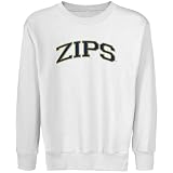 NCAA Akron Zips Youth White Arch Applique Crew Neck Fleece Sweatshirt