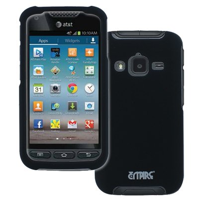 Empire Full Coverage Hard Rubberized Black Case for Samsung Galaxy Rugby Pro I547