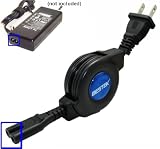 BESTEK 2 Prong retractable hp cord power laptop charger cable adapter laptop connector ac cable computer power supply cable power ac cord wall plug cable notebook power cord retractable cable ac power plug adapter ac cable portable BTT01C-4