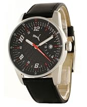 Puma Men's Race Black Leather Watch #PU140F2A0205.039
