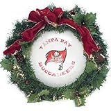 Tampa Bay Buccaneers 24" Fiber Optic Holiday Wreath