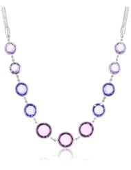 Nine West "Orb Opulance" Silver-Tone and Purple Orbital Frontal Necklace, 18"
