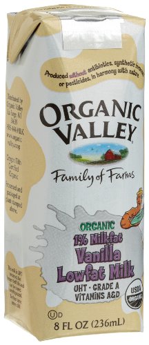 Organic Valley Vanilla Lowfat Milk, 8-Ounce Aseptic Carton (Pack of 12)