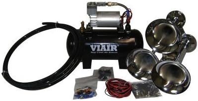 Loud Mouth 150PSI Triple Train Truck Air Horn Kit - Includes a 150PSI Air Compressor, 2 Gallon Air Tank, Chrome Triple Horns - Extremely Loud and Looks Great