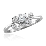 14k White Gold Diamond Ring Band (HI, SI3-I1, 0.20 carat)