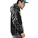 Zero Men's Hipster Hip Hop Faux Leather Rock & Roll Hoodies