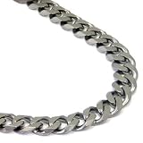 Italian cut Titanium 10MM Curb Necklace Chain (Length 16 - 40)