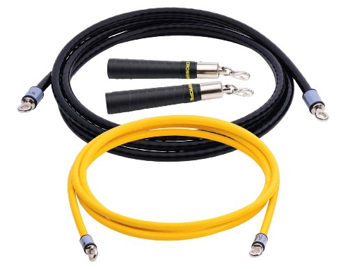 Weighted Jump Rope System - Crossrope Brute Set: Includes 2 Weighted Ropes (1.25 Lb. & 2 Lb.) Incredible Steel Ball Bearing Handles - Increase Cardio, Speed, Weight Loss, Endurance, and Power 100% Satisfaction Guarantee