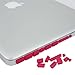 niceEshop Silicon Anti-Dust Plug Cover Stopper For Apple MacBook Pro Air (9 Pieces) -Hot Pink