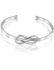 14k Gold 0.24ct tw Diamond Infinity Love Bracelet