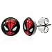 The Stainless Steel Jewellery Shop - Stainless Steel 7mm Logo stud Earrings with spiderman design