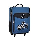 O3 Kids Rolling Luggage with Integrated Snack Cooler, Motorcycle
