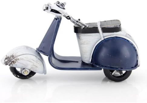 4.6" Handcrafted Rustic Cast Iron Blue Motorcycle Motor Bike Model,free Shipping