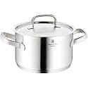 WMF Gourmet Plus 18/10 stainless steel high casserole with lid 20cm/3.7ltr