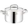 WMF Gourmet Plus 18/10 stainless steel high casserole with lid 20cm/3.7ltr
