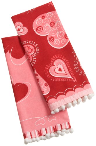 DII Sweet Nothings Printed Dishtowel, Set of 2