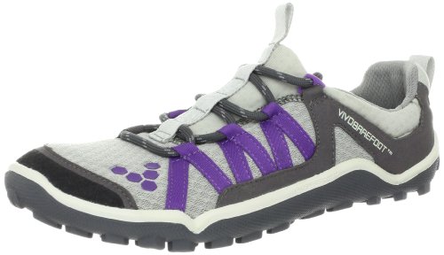 Vivobarefoot Women's Breatho Trail Running Shoe,Grey/Purple,36 EU/6 M US On Sale