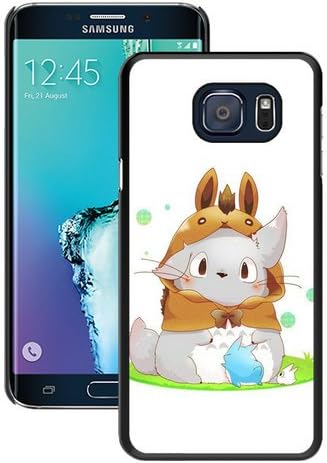 S6 Edge+ Case,My Neighbor Totoro 11 Black Samsung Galaxy S6 Edge Plus Screen Phone Case Unique and Grace Design