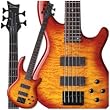 Dean Edge Quilt Top 5-String Bass, Trans Amberburst