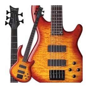 Dean Edge Quilt Top 5-String Bass, Trans Amberburst