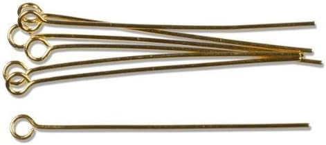 Could Gold Elegance 14K Gold Plate 35mm Eye Pins--10 Pieces