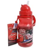 Disney Cars Transparent Flip Top Sipper Cup with Straw