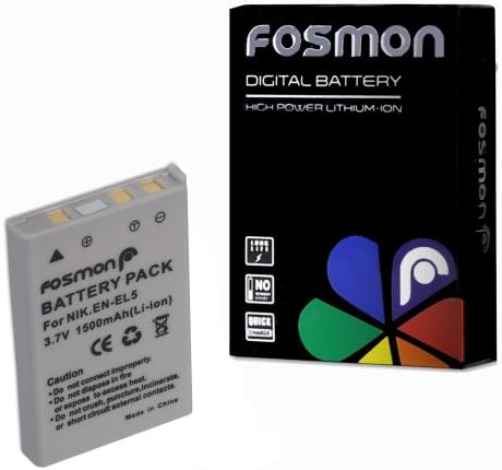 Fosmon EN-EL5 Replacement Battery for Nikon Coolpix P80, P90, P100, P500, P5100, P510, P520, P5000, P6000
