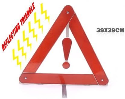 GreatTree Car Emergency Warning Triangle Stand Alert Driver Automotive Accessories Red White Plastic Material (red)