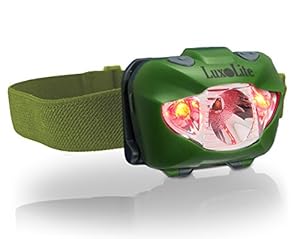 LuxoLite Headlamp LED - Super Bright CREE Head Flashlight w/ RED Light for Camping, Hiking, Fishing, Running & More! Waterproof Lamp, Easy Fit Headband - BEST Headlight including Batteries + Bonus Gift!