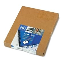 GBC Clear View Binding Covers CombBind 19-Hole Pre-Punched, Square Corners, Clear, 100 Pieces Per Box (2020025)