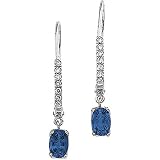 14K White Gold Sapphire and Diamond Earrings 41zyGCDHYjL. SL160 14K White Gold Sapphire and Diamond Earrings