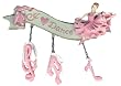 Sugared Iridescent Glitter Pink I Love Dance Ballet Christmas Ornament #W3897