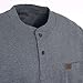 Wrangler Men's Riggs Workwear Short Sleeve Henley Tee, Charcoal Gray, Large