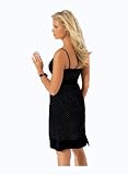 Doux taille en noir et blanc robe de points. (834)