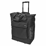 Western Pack Professor Rolling Shopping Tote Bag (Black)